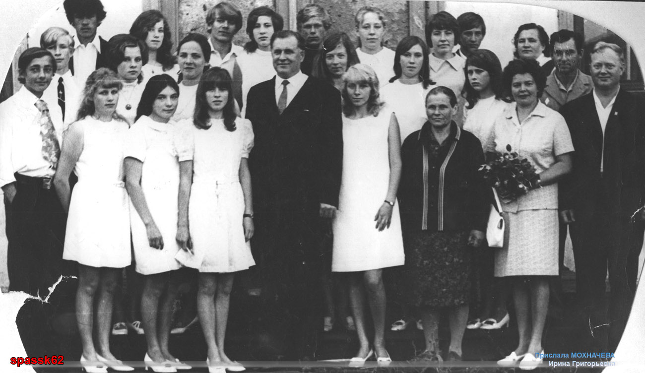 Кермисинская средняя школа, выпускной 10а класс. 25 июня 1973 года 